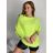 Svetr oversize šikmý dlouhý rukáv dámské (S/M/L ONE SIZE) ITALSKá MóDA IM424509