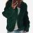 Cardigan pletený teplý dlhý rukáv dámsky (S/M/L ONE SIZE) TALIANSKA MÓDA IMD23810 zelená smaragdová S/M/L