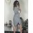 Košilové šaty krátký rukáv dámská  (S/M/L ONE SIZE) ITALSKá MODA IMSM24038