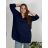 Tunika oversize se zipem 3/4 rukáv dámské nadrozměr (54/56/58 ONE SIZE) ITALSKÁ MÓDA IM424512