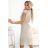 424-7 Chiffon pleated dress with neckline and ruffles - beige