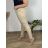 Nohavice elegantné s opaskom dámske nadrozmer (M/L/XL ONE SIZE) TALIANSKA MÓDA IMD25011