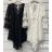 Šaty letní boho s overalem krajkové 3/4 dlouhý rukáv dámské (S/M ONE SIZE) ITALSKÁ MÓDA IMWAD232501