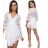 Šaty letní boho s overalem krajkové 3/4 dlouhý rukáv dámské (S/M ONE SIZE) ITALSKÁ MÓDA IMWAD232501
