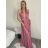 Šaty dlouhé variabilní vázání společenské saténové dámské (S/M/L ONE SIZE) ITALSKÁ MÓDA IMPLP2437080095/DUR -   tmavě modrá -   S/M/L