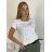 Tričko krátký rukáv dirkované dámské (S/M/L ONE SIZE) ITALSKá MóDA IM521020/DR S/M/L bílé
