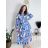 Šaty letní elegantní dlouhý rukáv dámské (S/M ONE SIZE) ITALSKÁ MÓDA IMD23114
