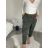 Kalhoty s knoflíkem dámské (S/M/L ONE SIZE) ITALSKÁ MÓDA IM425100/DU -   zelená khaki -   S/M/L