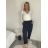 Kalhoty s knoflíkem dámské (S/M/L ONE SIZE) ITALSKÁ MÓDA IM425100/DU -   zelená khaki -   S/M/L