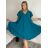 Šaty oversize krátký rukáv dámské nadrozměr (3XL/4XL/5XL ONE SIZE) ITALSKÁ MÓDA IMBM23OVER/DUR béžová 4XL/5XL