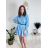 Šaty krátké mikinové dlouhý rukáv dámské oversize (M/L/XL ONE SIZE) ITALSKÁ MÓDA IMD25PEGY/DUR M/L červená