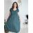 Šaty krátké letní krátký rukáv dámské (S/M/L ONE SIZE) ITALSKÁ MÓDA IM425MARIA-L/DUR S/M béžová