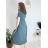 Šaty krátké letní krátký rukáv dámské (S/M/L ONE SIZE) ITALSKÁ MÓDA IM425MARIA-L/DUR S/M béžová