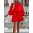 Šaty krátké elegantní letní s páskem 3/4 dlouhý rukáv dámské (XS/S/M ONE SIZE) ITALSKÁ MÓDA IMD25040