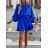 Šaty krátké elegantní letní s páskem 3/4 dlouhý rukáv dámské (XS/S/M ONE SIZE) ITALSKÁ MÓDA IMD25040