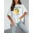 Tričko oversize krátký rukáv dámské (S/M/L ONE SIZE) ITALSKÁ MÓDA IMWCH25427