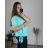 Tunika s přívěskem krátký rukáv dámská nadrozměr (L/XL/2XL ONE SIZE) ITALSKÁ MÓDA IMD23316/DU bílá