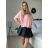 Tunika halenka krátký rukáv dámská nadrozměr (52/54/56 ONE SIZE) ITALSKÁ MODA IM424128/DUR 52/54 bílá