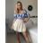 Croptop elegantní krátký rukáv dámský (S/M ONE SIZE) ITALSKÁ MÓDA IMPBB24B11253A/DUR -   bílá -   S/M