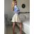 Croptop elegantní krátký rukáv dámský (S/M ONE SIZE) ITALSKÁ MÓDA IMPBB24B11253A/DUR -   bílá -   S/M