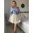Croptop elegantní krátký rukáv dámský (S/M ONE SIZE) ITALSKÁ MÓDA IMPBB24B11253A/DUR -   bílá -   S/M