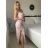 Šaty dlouhé elegantní letní na ramínka dámské květ (S/M ONE SIZE) ITALSKÁ MÓDA IMPMD2433083