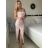 Šaty dlouhé elegantní letní na ramínka dámské květ (S/M ONE SIZE) ITALSKÁ MÓDA IMPMD2433083