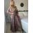 Šaty dlouhé letní zavinovací indické krátký rukáv dámské (S/M/L ONE SIZE) INDICKÁ MÓDA IMWKA24567-4/DUR -   růžová -   M/L