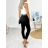 Kalhoty elegantní s páskem tříčtvrteční 3/4 krátké dámské (XS/S/M ONE SIZE) ITALSKÁ MÓDA IMD25038