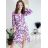 Šaty elegantní dlouhé jarní dlouhý rukáv dámské Andy (S/M/L ONE SIZE) ITALSKÁ MÓDA IMD22290-1/DUR S/M/L fialová