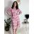 Šaty elegantní dlouhé jarní dlouhý rukáv dámské Andy (S/M ONE SIZE) ITALSKÁ MÓDA IMD22290-2/DUR S/M/L růžová