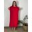 Šaty dlhé elegantní plisované krátky rukáv dámske nadrozmer (54/56/58 ONE SIZE) TALIANSKA MÓDA IM425AMOR/DR vínová 54/56/58