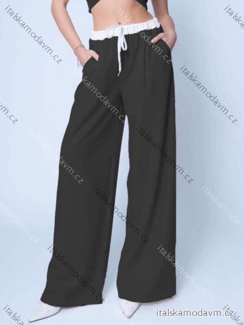 Kalhoty dlouhé letní dámské (XS/S/M ONE SIZE) ITALSKÁ MÓDA IMD25082