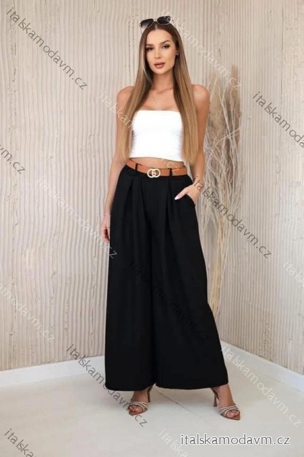 Nohavice dlhé letné s opaskom dámske (XS/S/M ONE SIZE) TALIANSKA MÓDA IMD25107