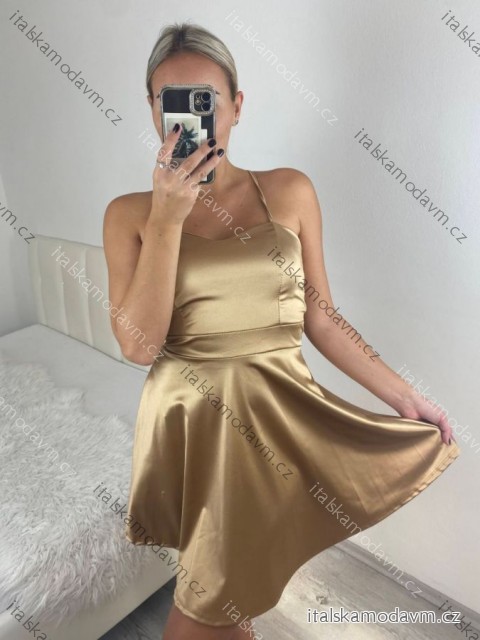Šaty elegantné spoločenské na ramienka dámske Lolita (XS/S ONE SIZE) TALIANSKA MóDA IM322461/DUR