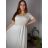Šaty dlhé letné krátky rukáv dámske nadrozmer (46/48/50 ONE SIZE) TALIANSKA MÓDA IM425MARIA-V
