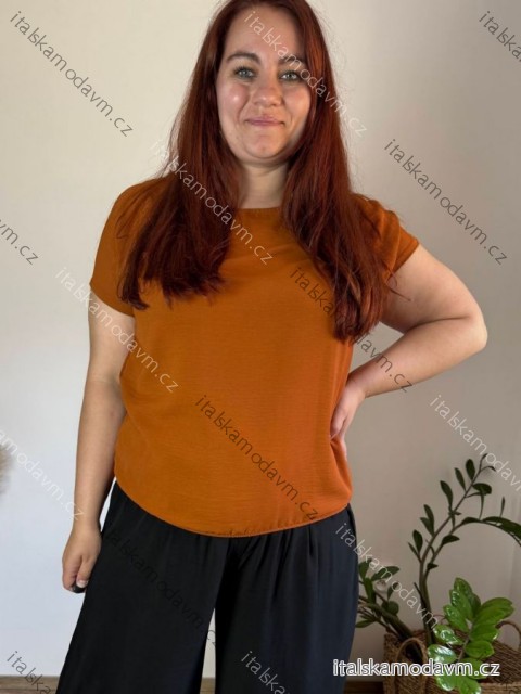 Tunika krátky rukáv dámska nadrozmer TAMARA (42/44/46 ONE SIZE) TALIANSKA MÓDA IMC24057/DUR