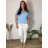 Tunika/halenka krátký rukáv dámská nadrozměr (2XL/3XL/4XL ONE SIZE) ITALSKÁ MÓDA IMD231458/DUR mintová 2XL/3XL