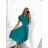 Šaty elegantný krátky rukáv dámske (S/M ONE SIZE) TALIANSKA MóDA IM923010