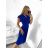 Šaty elegantný krátky rukáv dámske (S/M ONE SIZE) TALIANSKA MóDA IM923010
