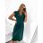 Šaty elegantný krátky rukáv dámske (S/M ONE SIZE) TALIANSKA MóDA IM923010