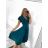 Šaty elegantný krátky rukáv dámske (S/M ONE SIZE) TALIANSKA MóDA IM923010