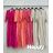 Šaty dlouhé 3/4 dlouhý rukáv mušelín dámské (S/M/L ONE SIZE) ITALSKÁ MÓDA IMWMY25441