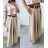 Kalhoty dlouhé letní s páskem dámské (S/M/L ONE SIZE) ITALSKÁ MÓDA IMWAD25540