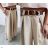 Kalhoty dlouhé letní s páskem dámské (S/M/L ONE SIZE) ITALSKÁ MÓDA IMWAD25540