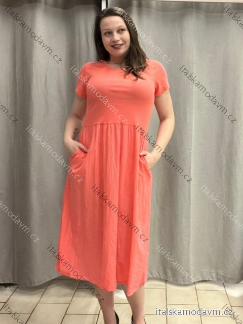 Šaty voľnočasové letné krátky rukáv dámske  LUDOVICA (S/M/L ONE SIZE) TALIANSKA MÓDA IM425LUDOVICA