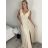 Šaty elegantné spoločenské dlhé na ramienka dámske Patricie  (XS/S/M/L ONE SIZE) TALIANSKA MÓDA IM322045/DR/DU sv. modrá