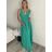 Šaty elegantné spoločenské dlhé na ramienka dámske Patricie  (XS/S/M/L ONE SIZE) TALIANSKA MÓDA IM322045/DR/DU sv. modrá