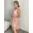 Šaty spoločenské elegantné krátke bez rukávov tilové dámske (S/M ONE SIZE) TALIANSKA MóDA IMM22305/DR světle modrá