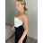 Croptop elegantný na ramienka dámsky Lola (S/M ONE SIZE) TALIANSKA MÓDA IMM24M25206/DU bílá S/M